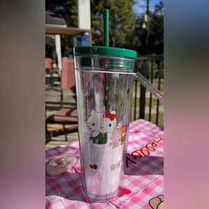 Starbucks Hello Kitty Green and Clear Tumbler